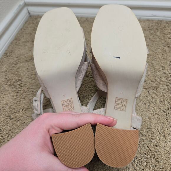 JEFFREY CAMPBELL Amma White Washed Cork Platform Heels Size 9 - Picture 6 of 6